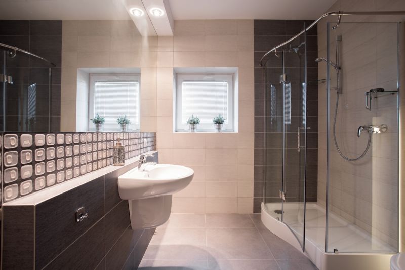 Corner Shower with Sliding Door